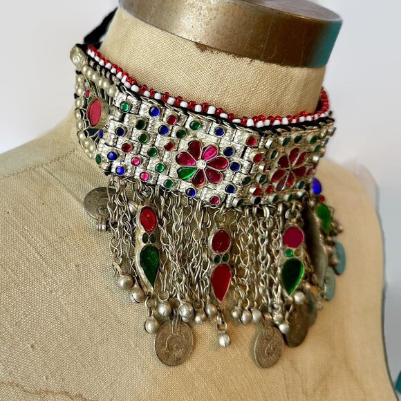 Boho Choker, Afghan, Coins, Arm Band, Anklet, Middle Eastern, Belly Dance, Boho - Picture 4 of 6